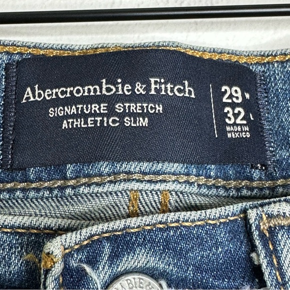 NWT Abercrombie & Fitch Men’s Signature Stretch Athletic Slim Jeans Size 29 - Picture 2 of 11